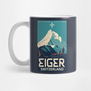 A Vintage Travel Art of Eiger - Switzerland Mug